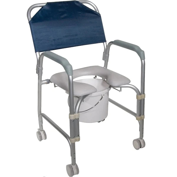 Drive Aluminum Shower Chair and Commode with Casters