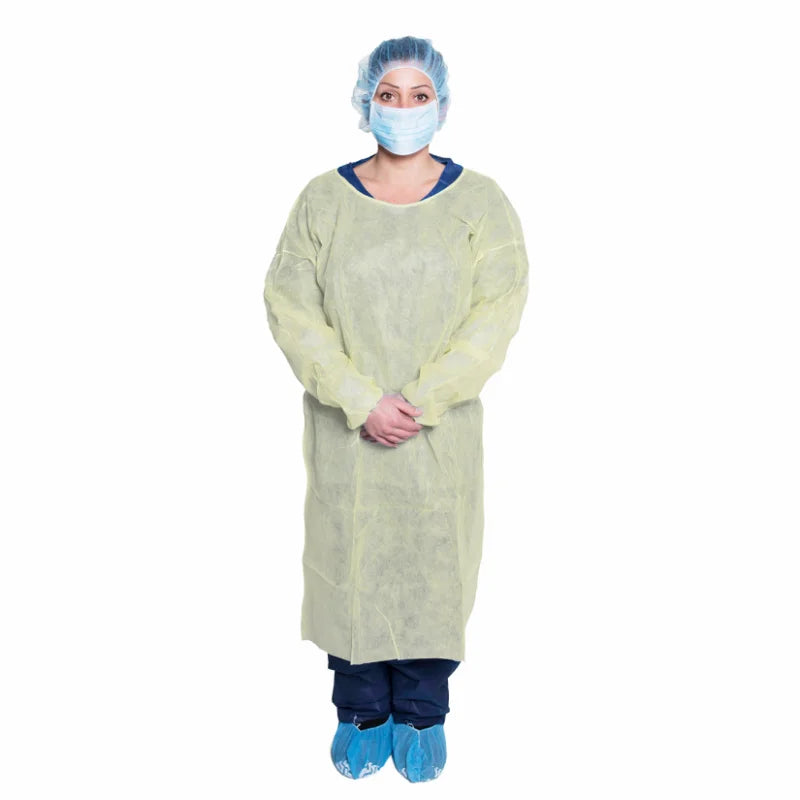 Isolation Gown, Non-Sterile, Yellow 10's