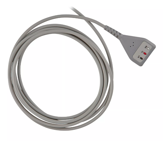 Kendall Model AA-2385 Twin Pin Shielded Reusable EKG Cable with 12 Pin Philips Connector, 3 Lead