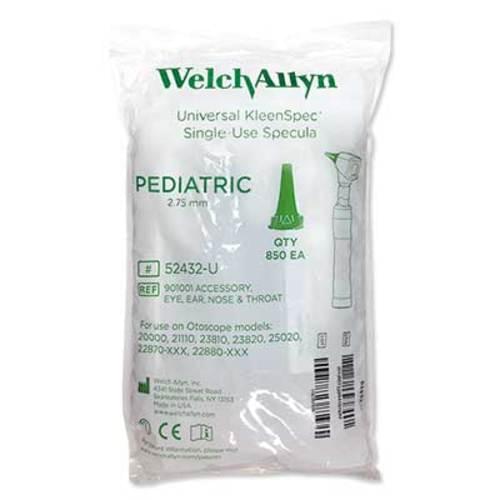 52432-U Welch Allyn 2.75mm Pedi. KleenSpec Disposable Specula, 850's