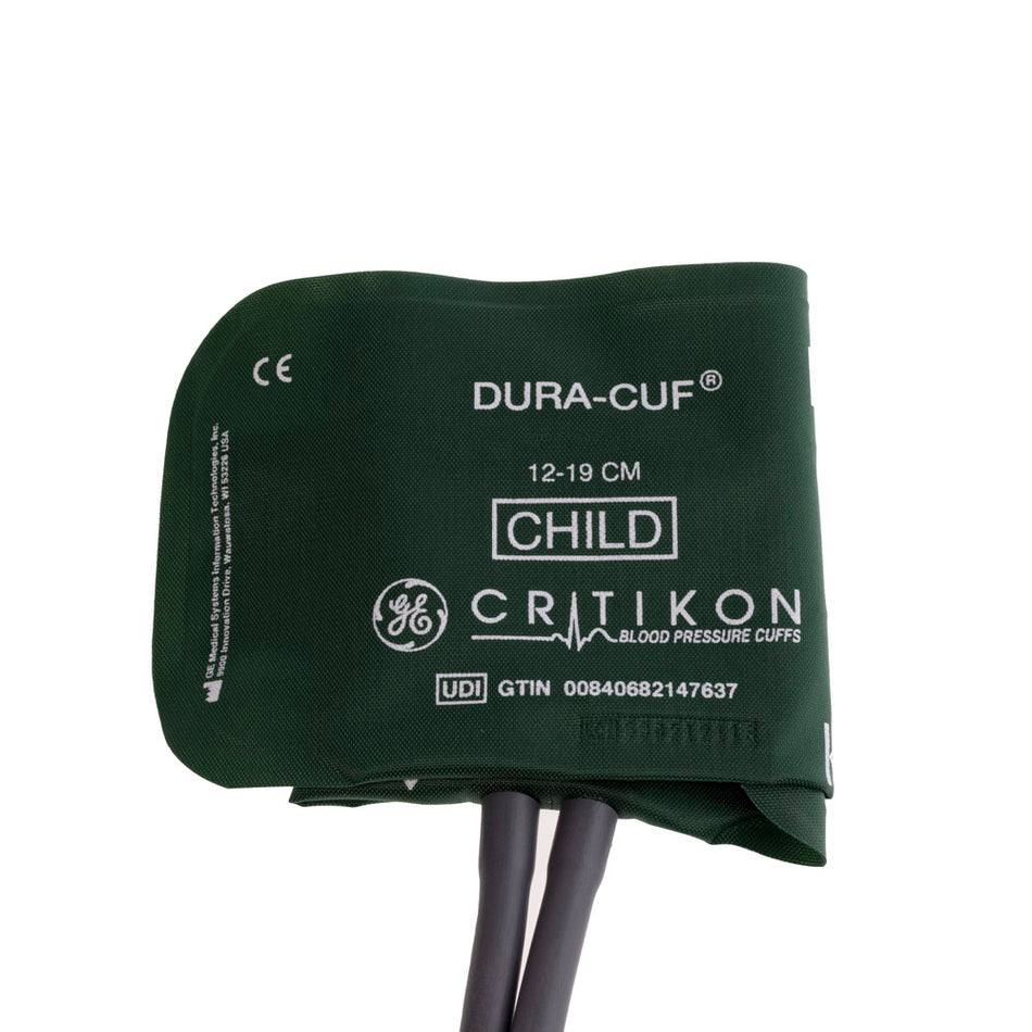 GE Medical 2781 Dura-Cuf Critikon Child Blood Pressure Cuff 12-19cm, Green