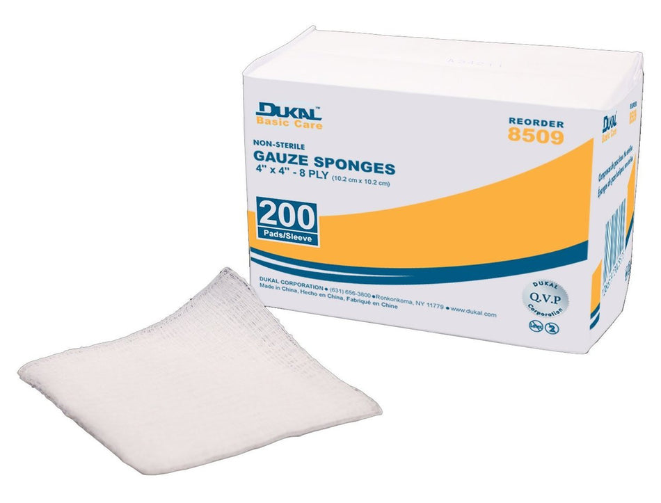 Gauze Sponge 4"x4" 8ply - 200's