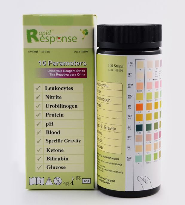 Rapid Response 10 Parameter Urinalysis Reagent Strip